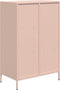 vidaXL - Hoge - kast - 68x39x103,5 - cm - staal - roze