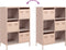 vidaXL - Hoge - kast - 68x39x103,5 - cm - staal - roze