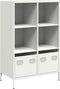 vidaXL - Hoge - kast - 68x39x103,5 - cm - staal - wit