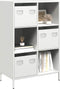 vidaXL - Hoge - kast - 68x39x103,5 - cm - staal - wit