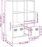 vidaXL - Hoge - kast - 68x39x103,5 - cm - staal - wit