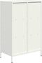 vidaXL - Hoge - kast - 68x39x103,5 - cm - staal - wit
