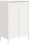 vidaXL - Hoge - kast - 68x39x103,5 - cm - staal - wit
