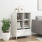 vidaXL - Hoge - kast - 68x39x103,5 - cm - staal - wit
