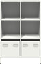 vidaXL - Hoge - kast - 68x39x103,5 - cm - staal - wit