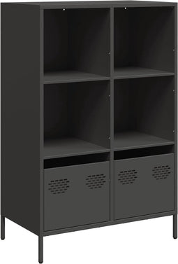 vidaXL - Hoge - kast - 68x39x103,5 - cm - staal - zwart