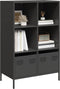 vidaXL - Hoge - kast - 68x39x103,5 - cm - staal - zwart