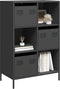 vidaXL - Hoge - kast - 68x39x103,5 - cm - staal - zwart