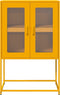 vidaXL - Hoge - kast - 68x39x107 - cm - staal - mosterdgeel