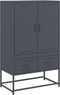 vidaXL - Hoge - kast - 68x39x111,5 - cm - staal - antracietkleurig