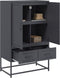 vidaXL - Hoge - kast - 68x39x111,5 - cm - staal - antracietkleurig