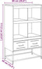 vidaXL - Hoge - kast - 68x39x111,5 - cm - staal - antracietkleurig
