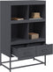 vidaXL - Hoge - kast - 68x39x111,5 - cm - staal - antracietkleurig