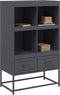 vidaXL - Hoge - kast - 68x39x111,5 - cm - staal - antracietkleurig