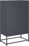 vidaXL - Hoge - kast - 68x39x111,5 - cm - staal - antracietkleurig