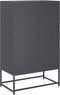 vidaXL - Hoge - kast - 68x39x111,5 - cm - staal - antracietkleurig