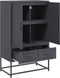 vidaXL - Hoge - kast - 68x39x111,5 - cm - staal - antracietkleurig