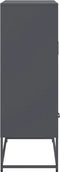 vidaXL - Hoge - kast - 68x39x111,5 - cm - staal - antracietkleurig