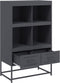 vidaXL - Hoge - kast - 68x39x111,5 - cm - staal - antracietkleurig
