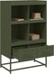 vidaXL - Hoge - kast - 68x39x111,5 - cm - staal - olijfgroen