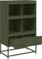 vidaXL - Hoge - kast - 68x39x111,5 - cm - staal - olijfgroen