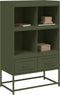 vidaXL - Hoge - kast - 68x39x111,5 - cm - staal - olijfgroen