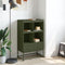 vidaXL - Hoge - kast - 68x39x111,5 - cm - staal - olijfgroen