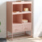 vidaXL - Hoge - kast - 68x39x111,5 - cm - staal - roze