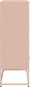 vidaXL - Hoge - kast - 68x39x111,5 - cm - staal - roze
