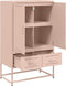 vidaXL - Hoge - kast - 68x39x111,5 - cm - staal - roze