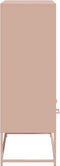 vidaXL - Hoge - kast - 68x39x111,5 - cm - staal - roze