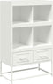 vidaXL - Hoge - kast - 68x39x111,5 - cm - staal - wit