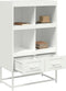vidaXL - Hoge - kast - 68x39x111,5 - cm - staal - wit