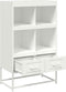 vidaXL - Hoge - kast - 68x39x111,5 - cm - staal - wit
