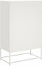 vidaXL - Hoge - kast - 68x39x111,5 - cm - staal - wit