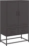 vidaXL - Hoge - kast - 68x39x111,5 - cm - staal - zwart