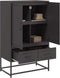 vidaXL - Hoge - kast - 68x39x111,5 - cm - staal - zwart