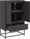 vidaXL - Hoge - kast - 68x39x111,5 - cm - staal - zwart