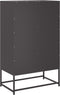 vidaXL - Hoge - kast - 68x39x111,5 - cm - staal - zwart