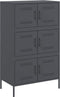 vidaXL - Hoge - kast - 68x39x113 - cm - staal - antracietkleurig