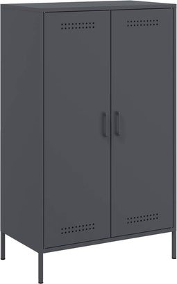 vidaXL - Hoge - kast - 68x39x113 - cm - staal - antracietkleurig