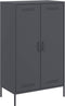 vidaXL - Hoge - kast - 68x39x113 - cm - staal - antracietkleurig
