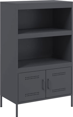 vidaXL - Hoge - kast - 68x39x113 - cm - staal - antracietkleurig
