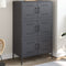 vidaXL - Hoge - kast - 68x39x113 - cm - staal - antracietkleurig