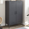 vidaXL - Hoge - kast - 68x39x113 - cm - staal - antracietkleurig