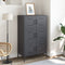vidaXL - Hoge - kast - 68x39x113 - cm - staal - antracietkleurig