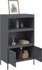 vidaXL - Hoge - kast - 68x39x113 - cm - staal - antracietkleurig