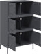 vidaXL - Hoge - kast - 68x39x113 - cm - staal - antracietkleurig
