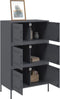 vidaXL - Hoge - kast - 68x39x113 - cm - staal - antracietkleurig