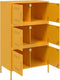 vidaXL - Hoge - kast - 68x39x113 - cm - staal - mosterdgeel